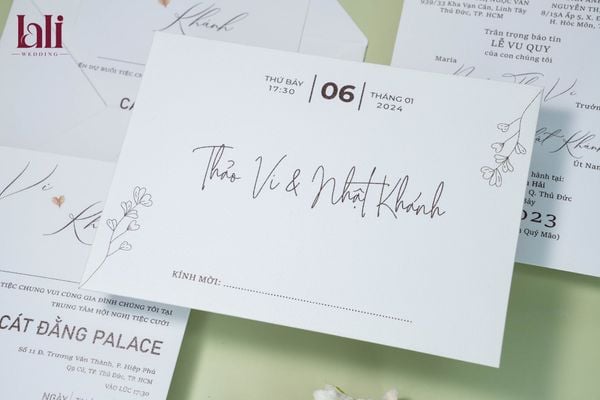 Thiệp cưới nhà Lali - Mẫu B0223