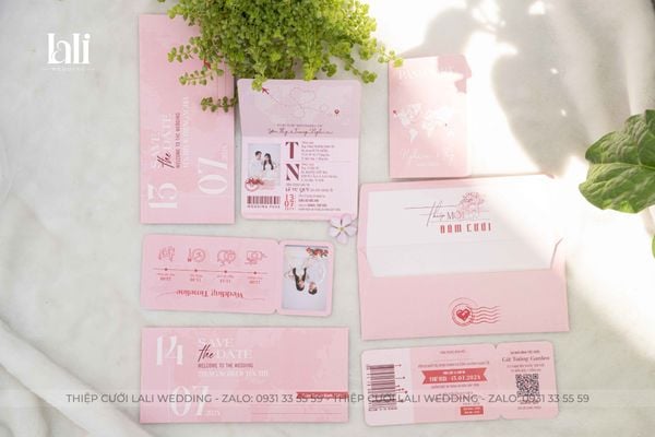 Thiệp cưới passport - Mẫu B0405