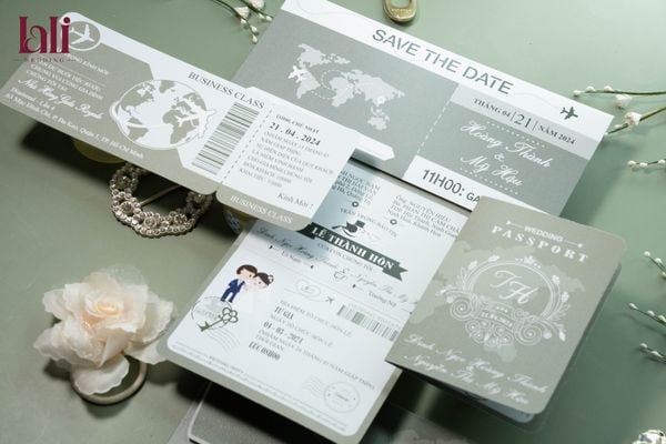 Thiệp cưới passport - Mẫu B0141